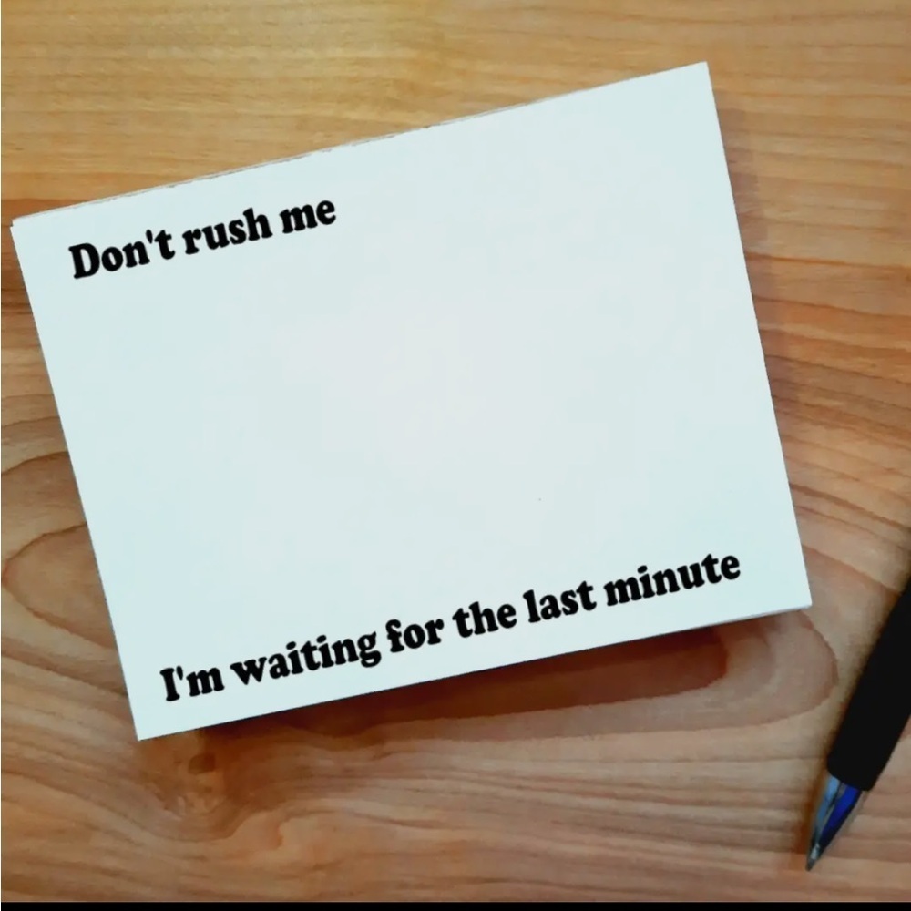 Procrastinator Notepad - Picture 1 of 2